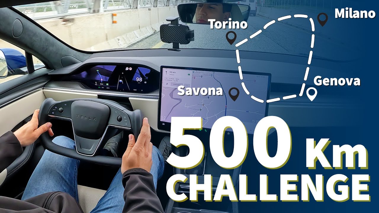 500 Km challenge | Tesla Model S Plaid autonomia, TEST DRIVE