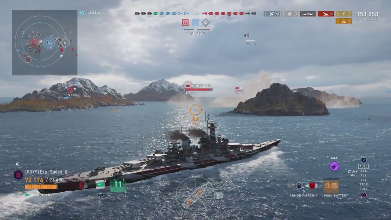 World of Warships: Legends |Insane Montana Solo Performance, The Art Of Positioning