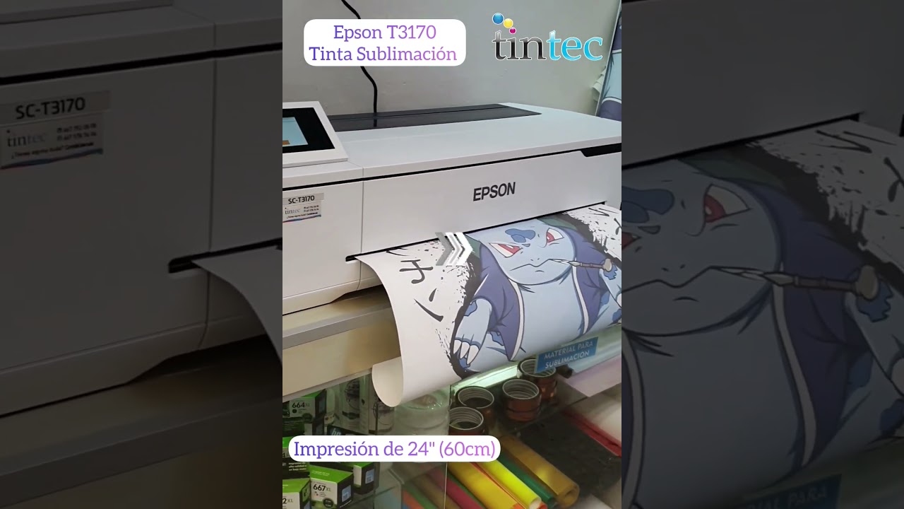 Epson T3170 con Tinta de Sublimaci&oacute;n Imprime hasta 60cm www.tintec.com.mx #sublimaciontextil #tintec
