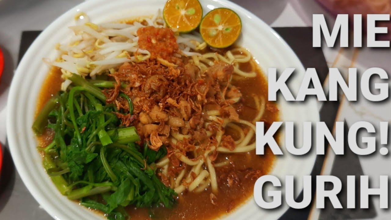 Mie kangkung Ayam - Kuahnya Medok Kental Gurih | Water Spinach  Noodle Soup |  Nael Onion