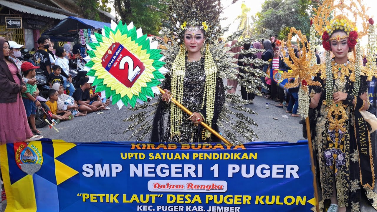 Barisan SMP Negeri 1 Puger - Kirab Budaya Petik Laut desa Puger Kulon 2024