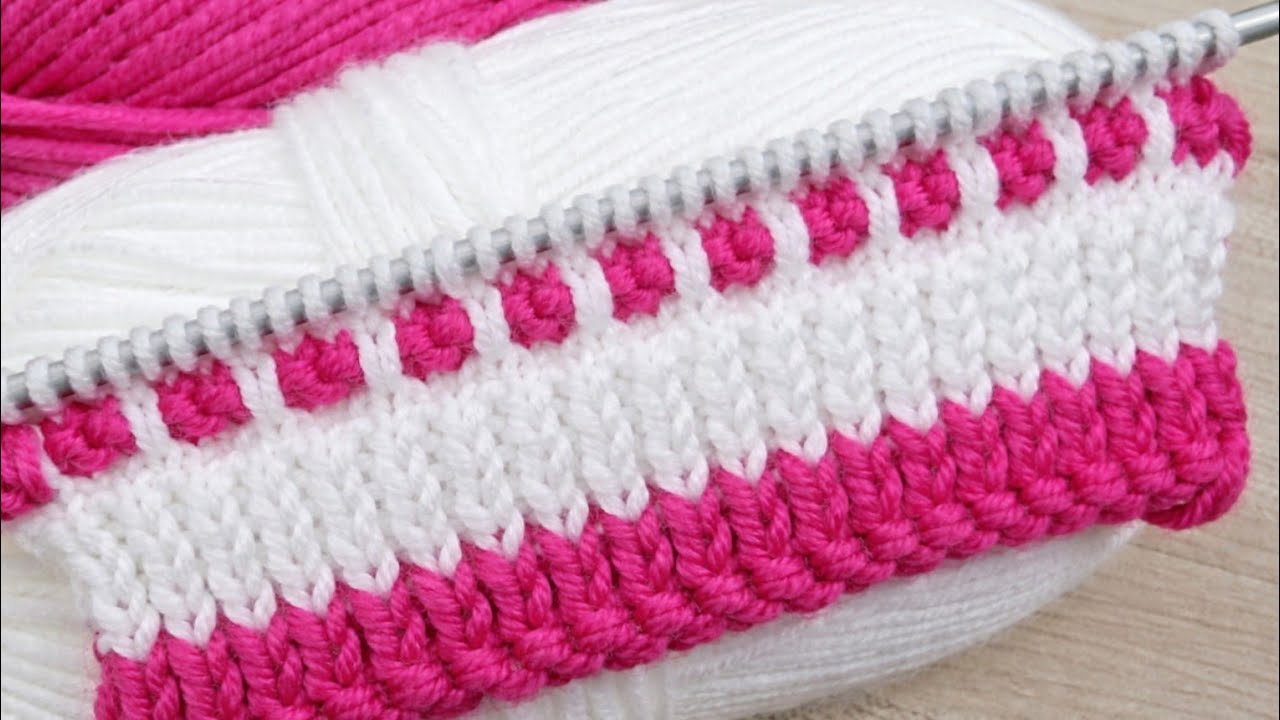 2 रंग का शानदार स्वेटर डिजाइन/Two Colour Sweater Design/Double Colour knitting/Do Rang ka design|