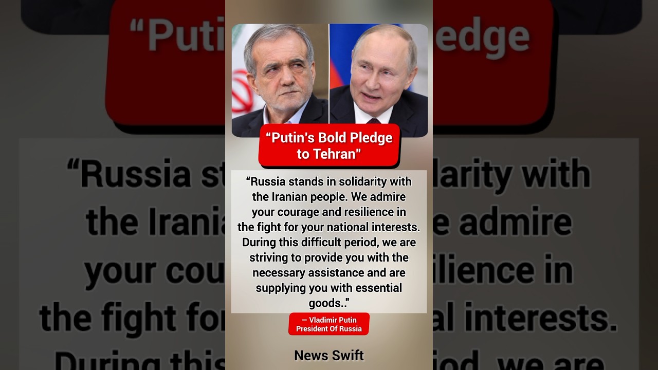 PUTIN BACKS IRAN: 