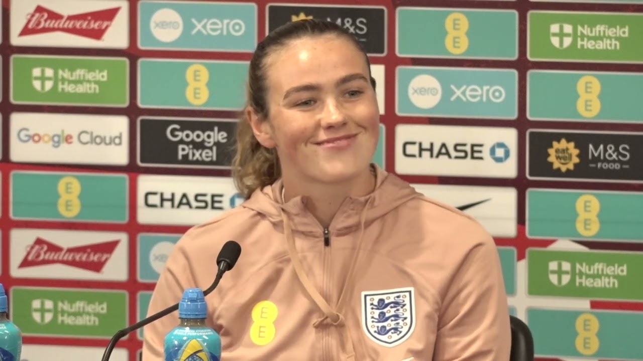 ENGLAND WOMEN PRESS CONFERENCE: Grace Clinton: England v Germany (and South Africa)