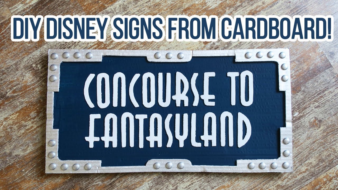 DIY Disney Parks Cardboard sign!