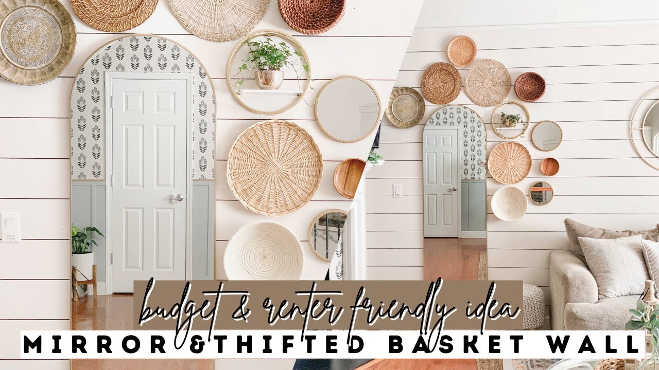 DIY Wall Mirror Ideas & Wall Basket Décor | Easy DIY Wall Decoration Ideas | Ashleigh Lauren