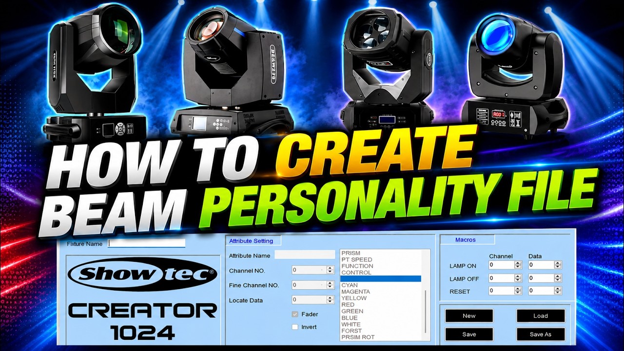 HOW TO CREATE BEAM PERSONALITY FILE (Part 3) USING SHOWTEC CREATOR 1024
