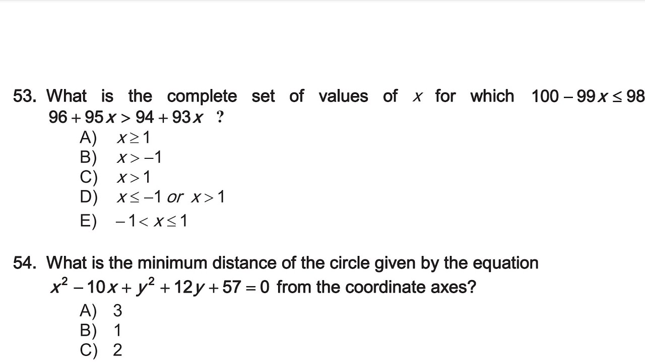 Q.53 | #IMAT #MATHS #2023 | Inequality Based Questions| @kibabamathematics