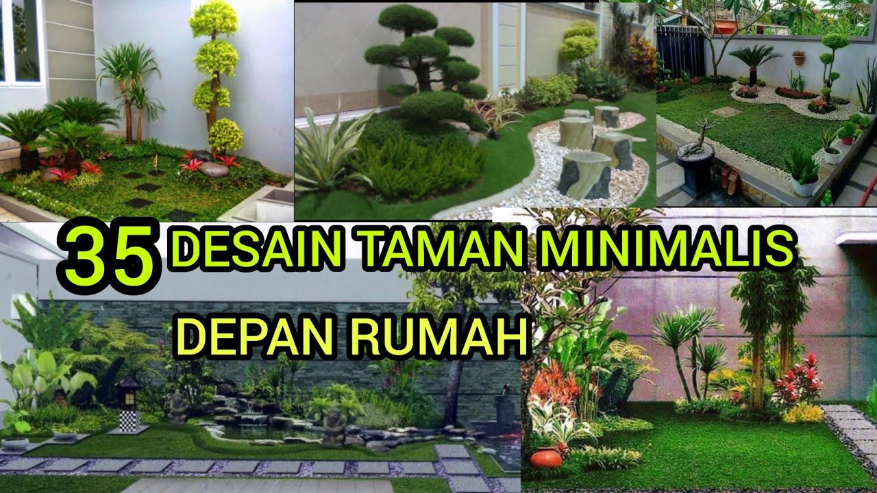 desain taman minimalis depan rumah terbaru 2021