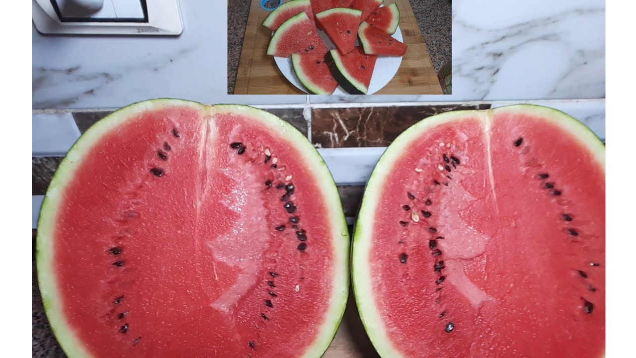 كيف تعرف ان البطيخ جيد والأحمر حلو او غير ناضج بكل سهوله 🍉وكمان طريقه تقطيعه مثلثات 🍉🍉رانيا طرباى
