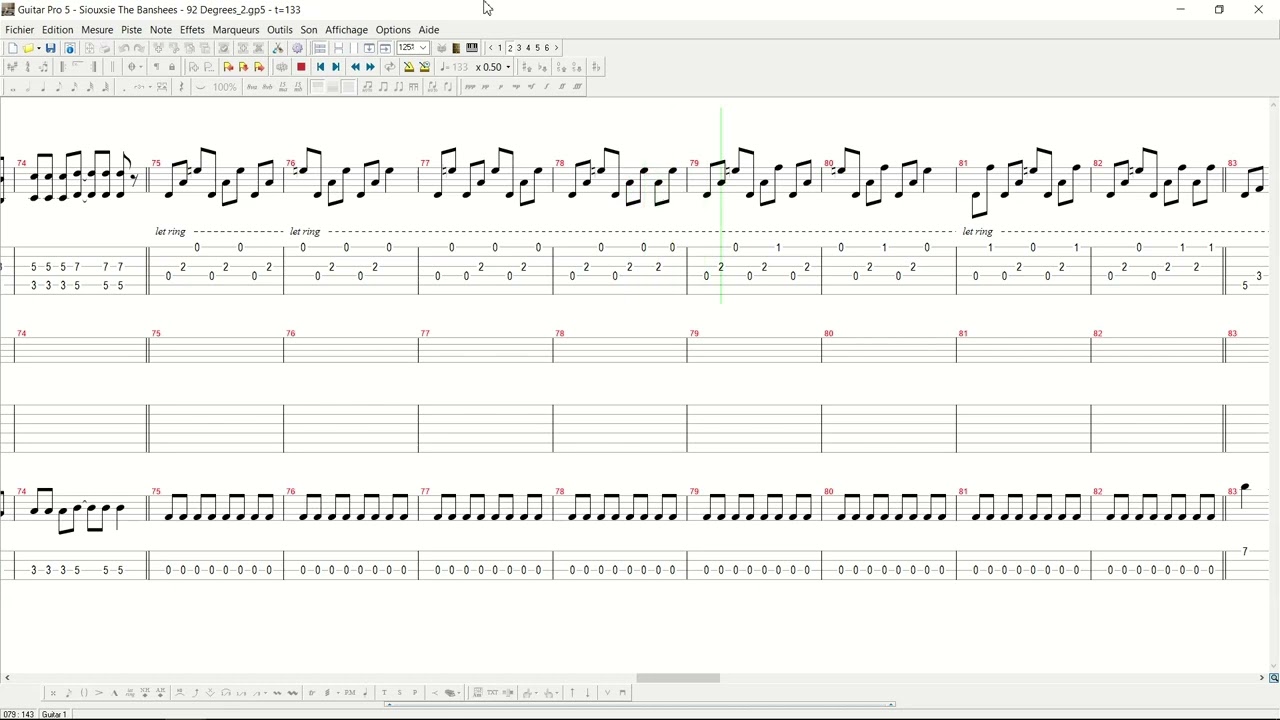 Siouxsie And The Banshees - 92 Degrees (Guitar Tab)