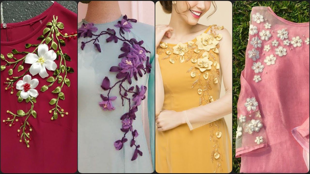 Latest & Unique Ribbon Embroidery Dress Designs