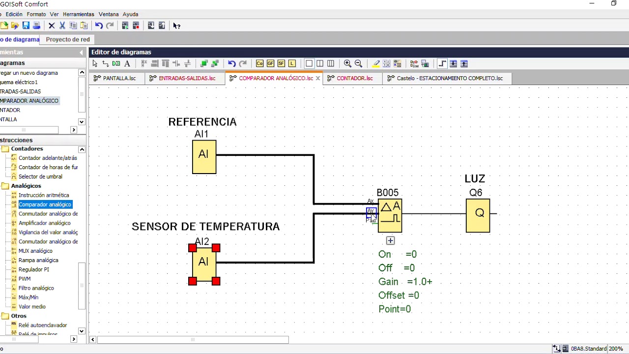 COMPARADOR ANALÓGICO EN LOGO 8!
