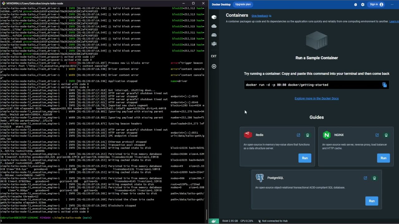 How to run a Taiko node on Windows (aplha-1 testnet)