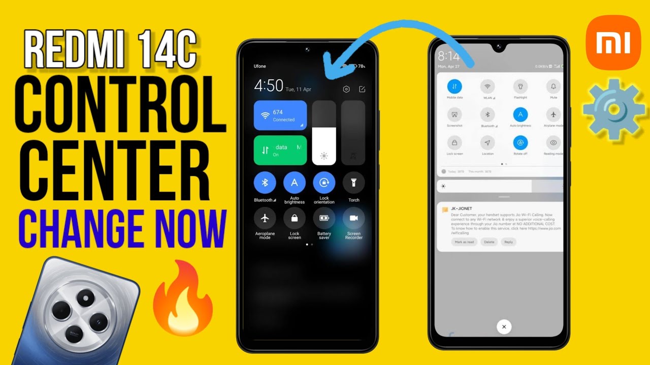 Изменение Центра управления в Redmi 14C без рута 🔥 Новый облик 2025