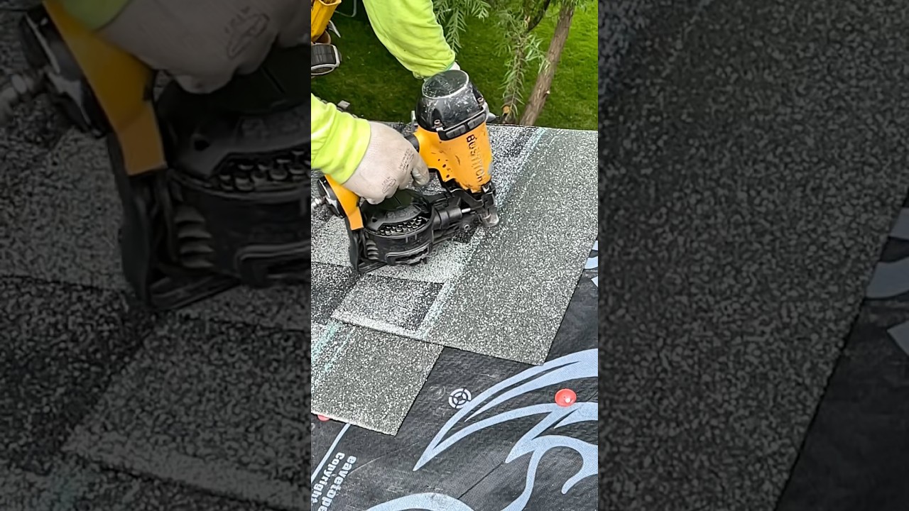 They say this BOSTITCH Coil Roofing Nailer is second best behind Metabo. #roofer #nailgun  #bostitch