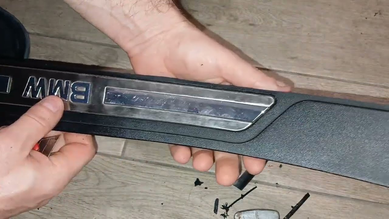 ремонт накладки порога bmw e39 / bmw e39 threshold pad repair