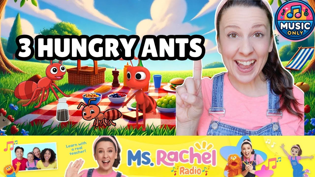 3 Hungry Ants | Ms Rachel Radio | Songs For Littles | Toddler Learning