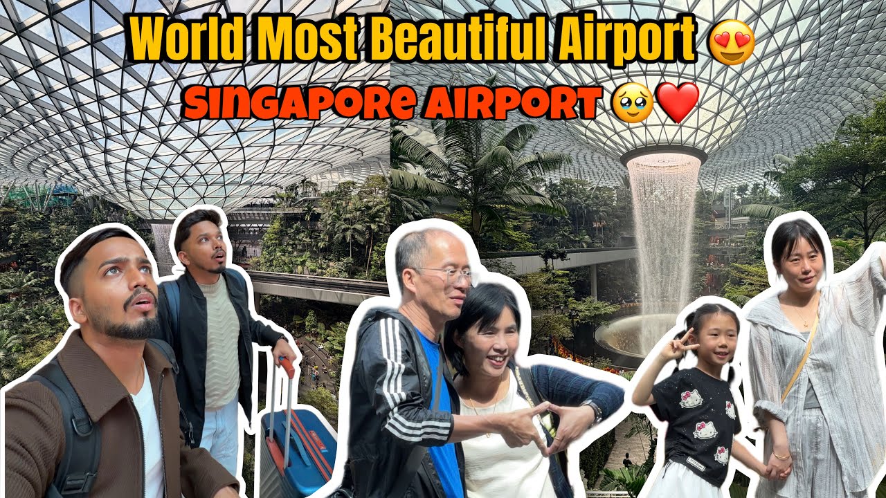 Singapore Changi Airport 🇸🇬 | World’s Most Beautiful Airport ✈️ Jewel Rain Vortex