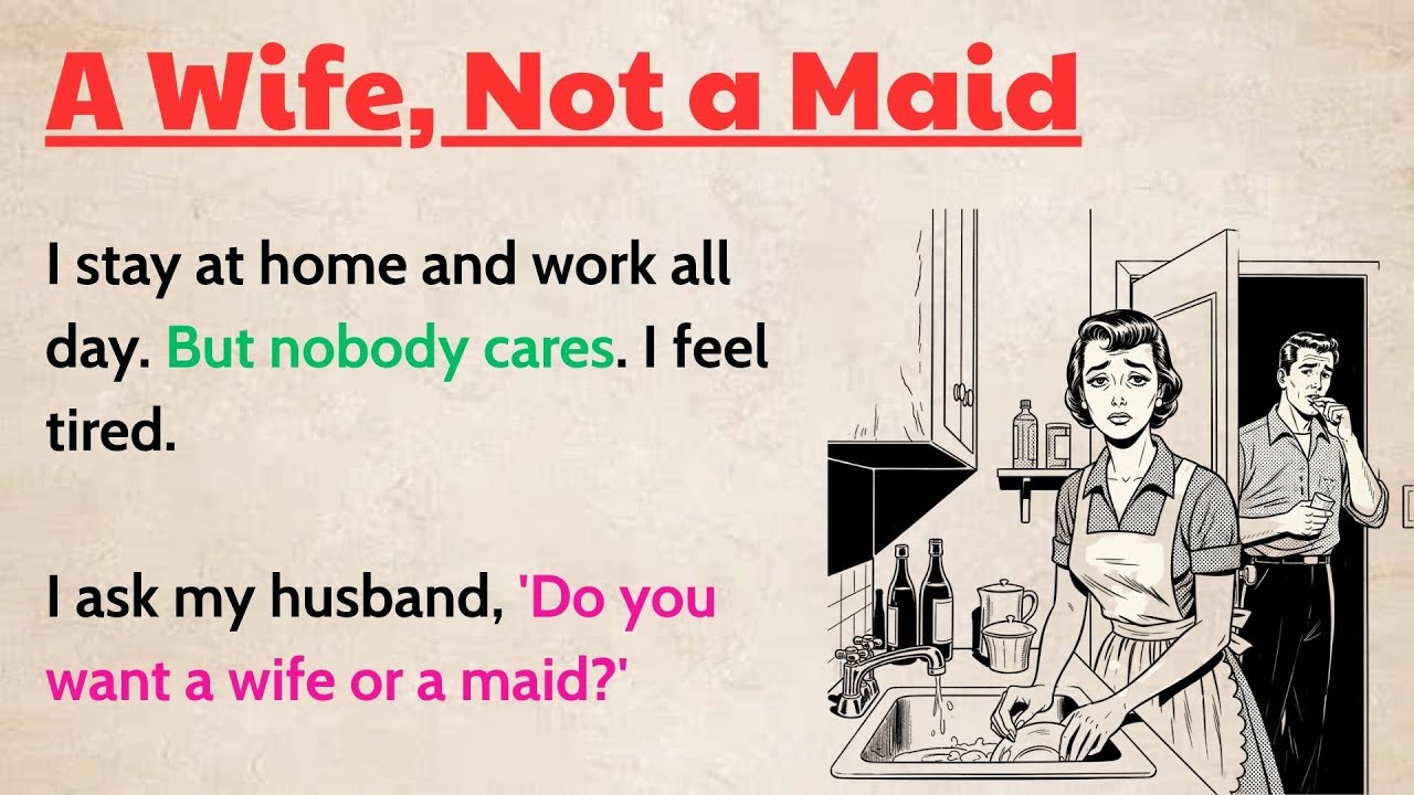 Learn English Through Stories Level 3 ⭐ A Wife, Not a Maid – Emotional English Story
