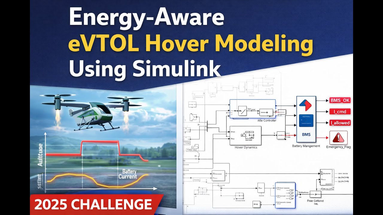 Energy-Aware Hover Endurance Modeling of an eVTOL Using Simulink
