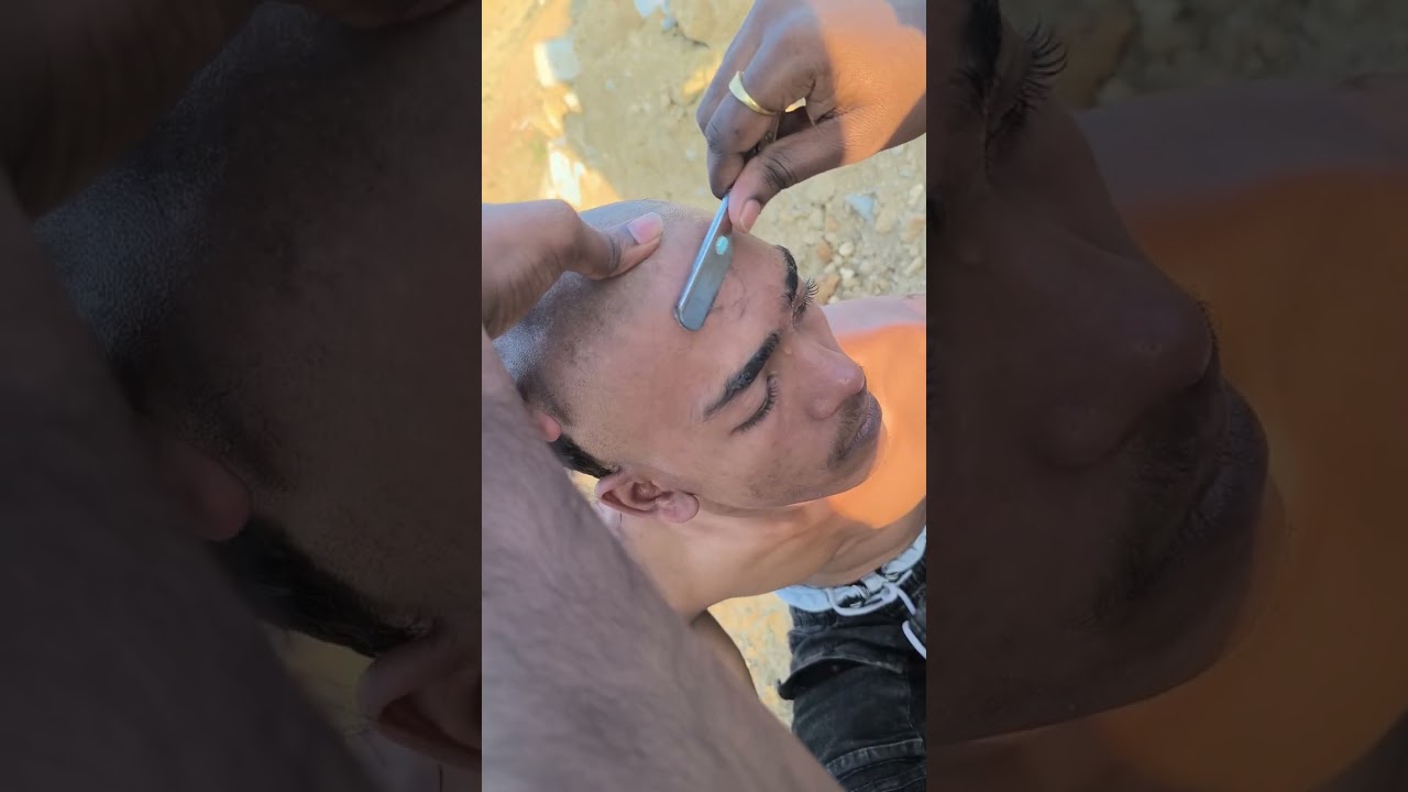 Indian men head shave series 8.1  
