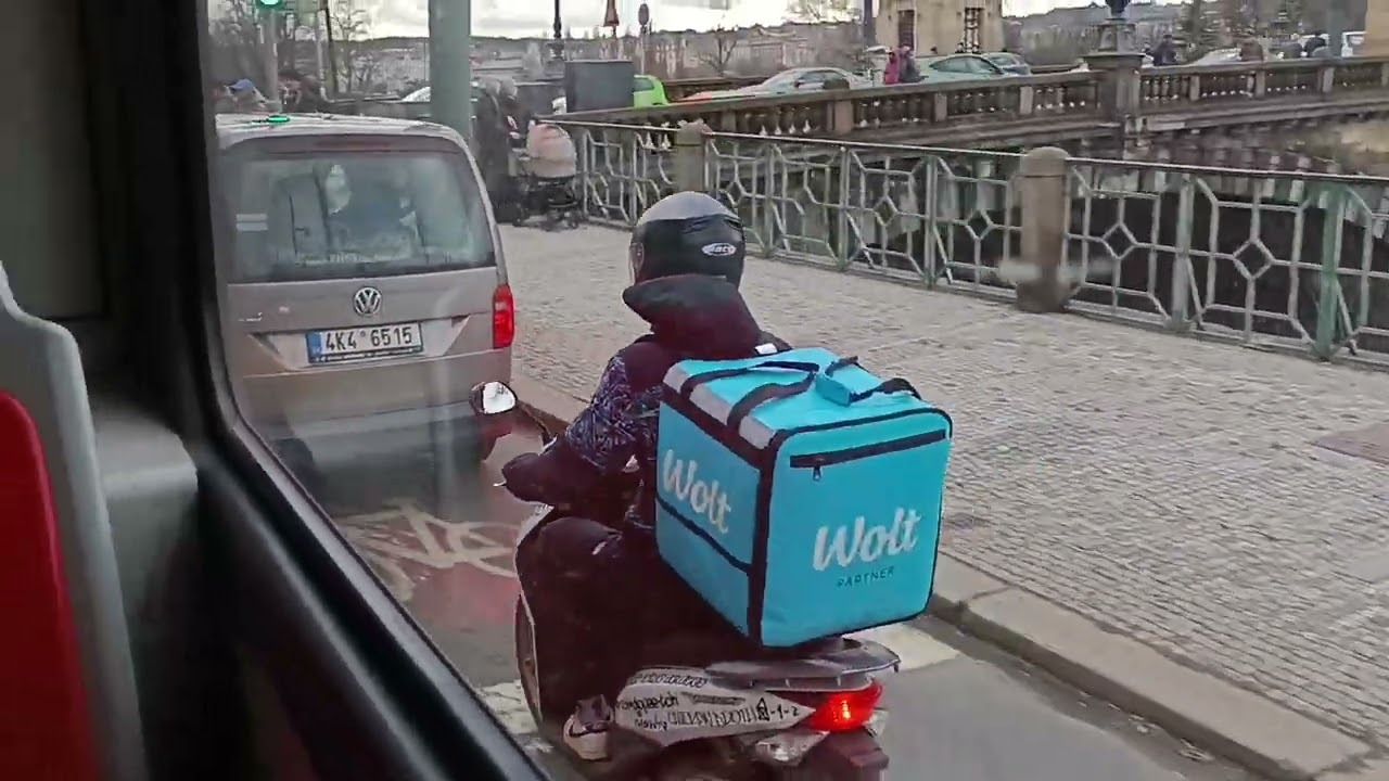 896. 24 2 2026.  Praha1. Маршрут трамвая 17.