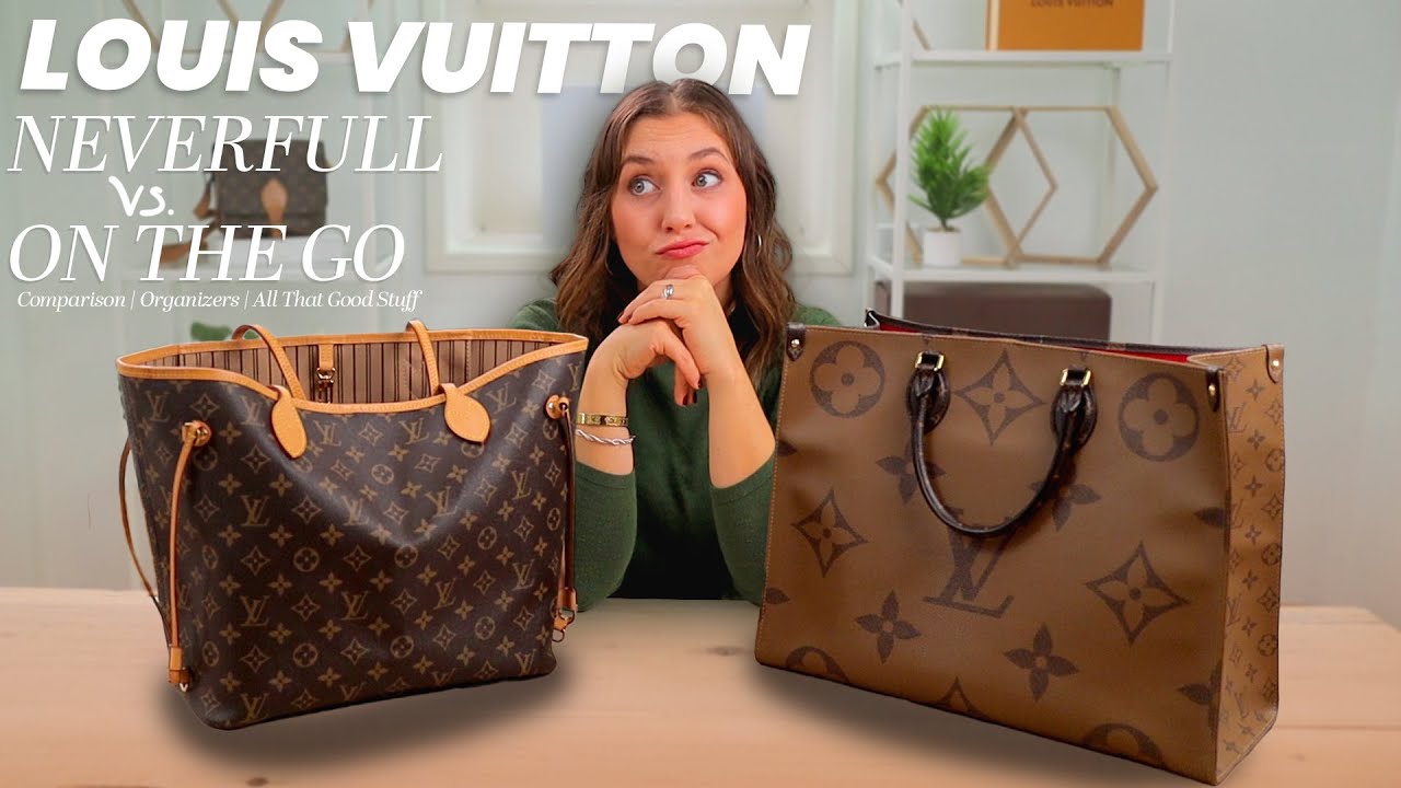 Louis Vuitton Neverfull MM vs. Reverse Monogram On The Go Tote: LV Bag Comparison! #lv #luisvuitton