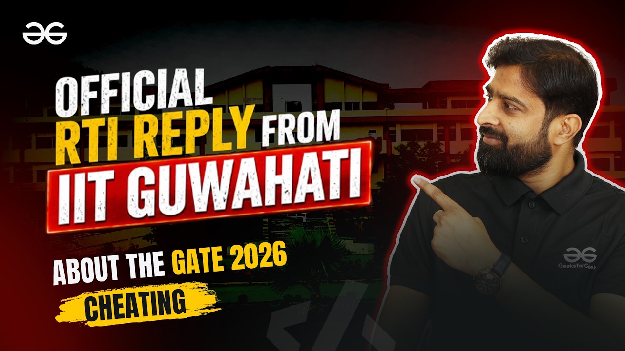 Official RTI Reply from IIT Guwahati on GATE 2026 Cheating 😳