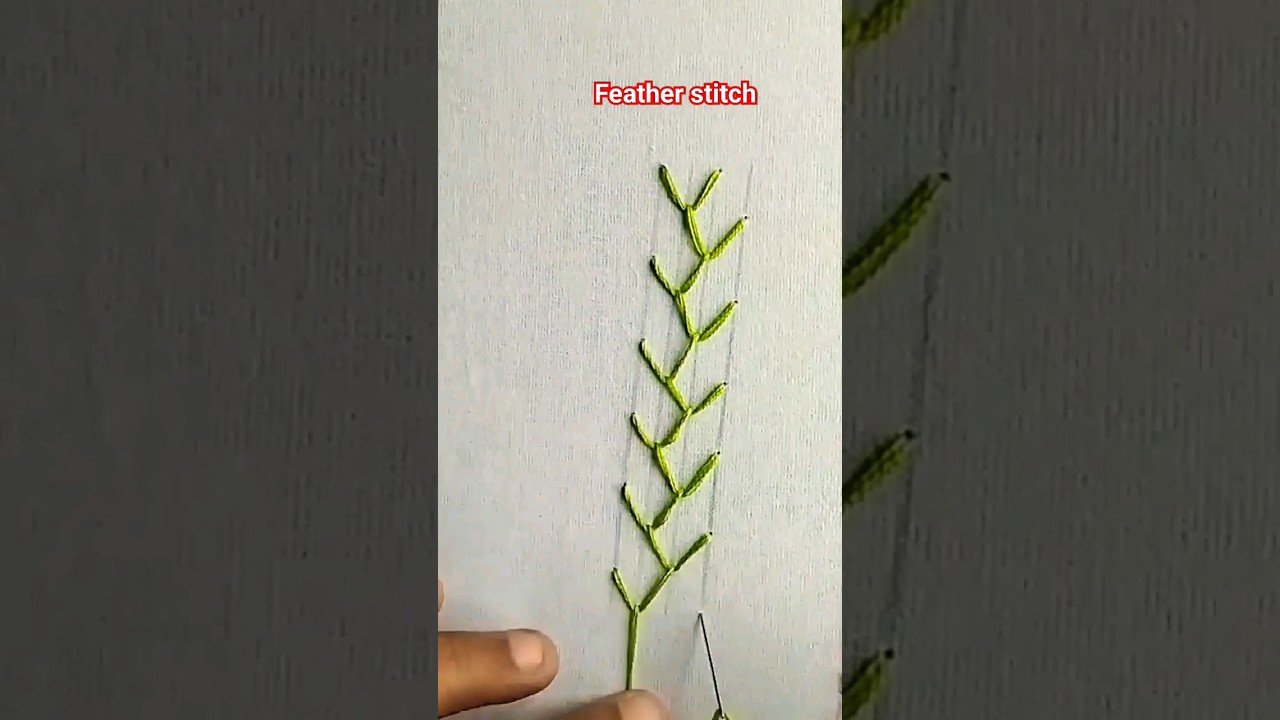 #feather stitch #hand embroidery