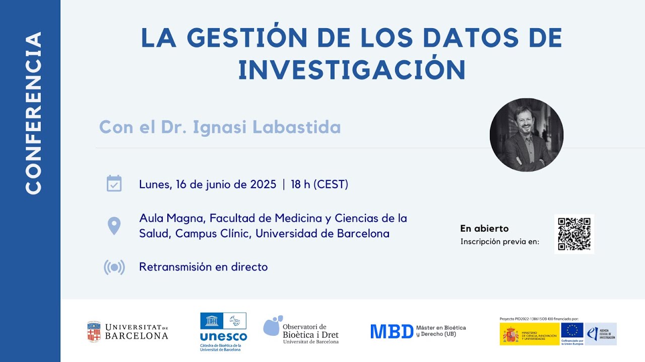Conferencia “La gestión de los datos de investigación”, con Ignasi Labastida