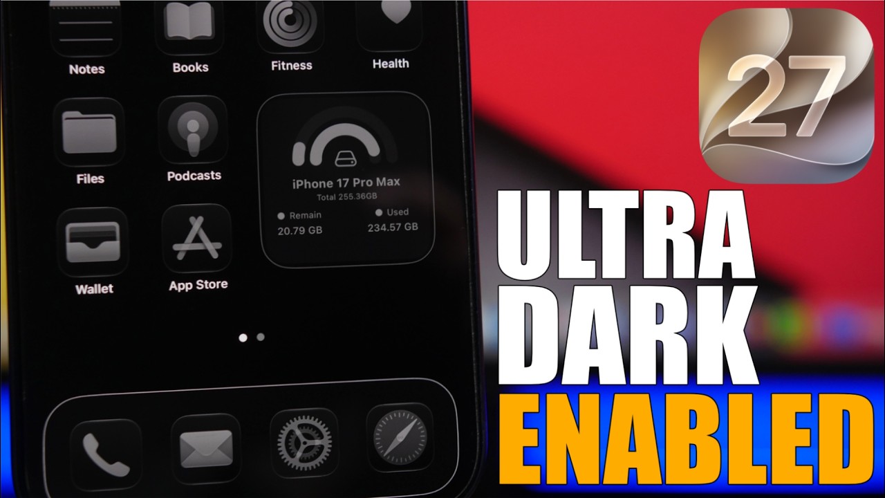 iOS 27 - How To Enable ULTRA DARK Mode on iPhone !