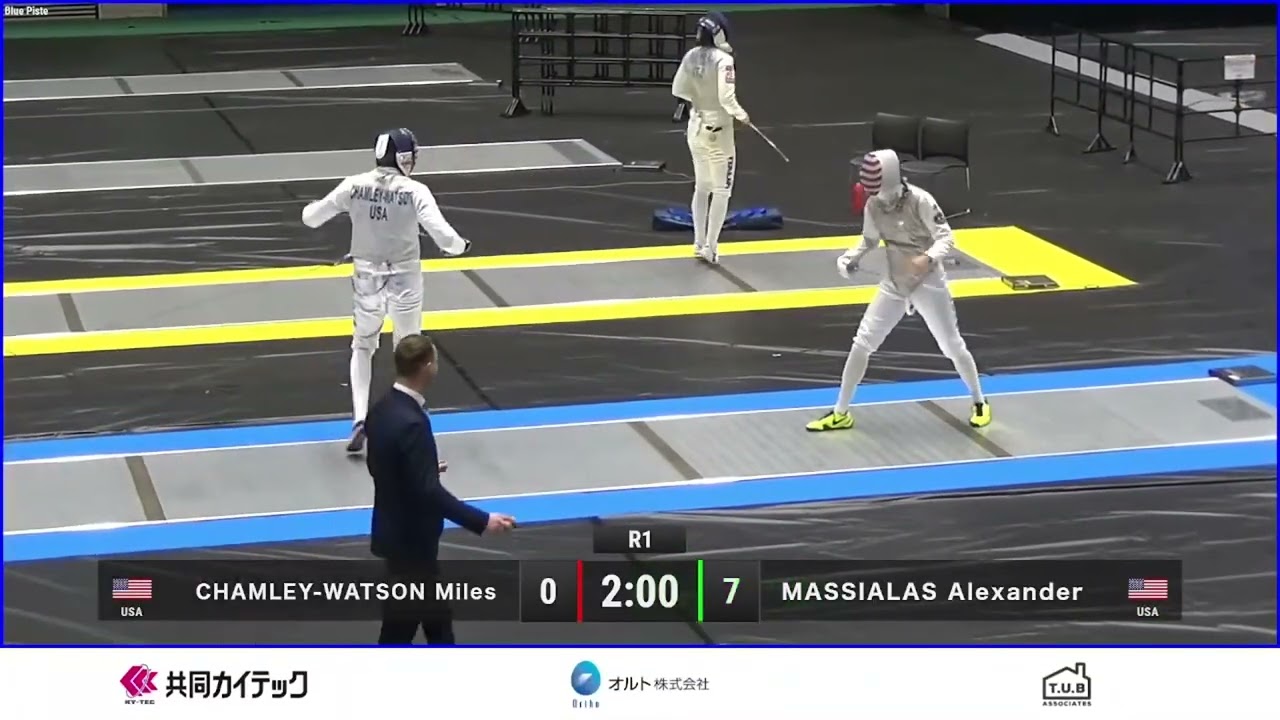 Tokyo World Cup 2024 SMF - L64 - Miles Chamley-Watson USA v Alexander Massialas USA