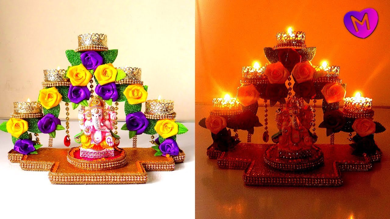 Diya stand decoration for Diwali | Diya stand for Diwali Room Decoration | Diwali Decoration Ideas