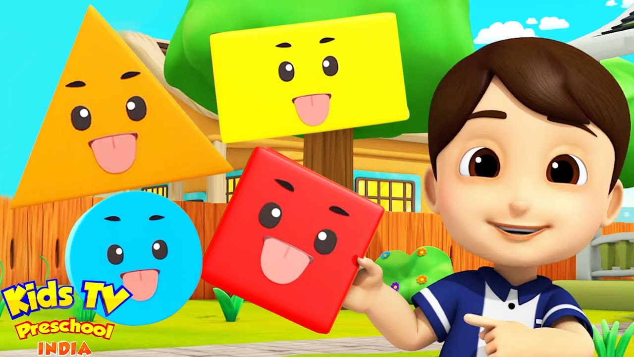 Shape Song, आकार गीत, Hindi Song and Learning Video for Kids