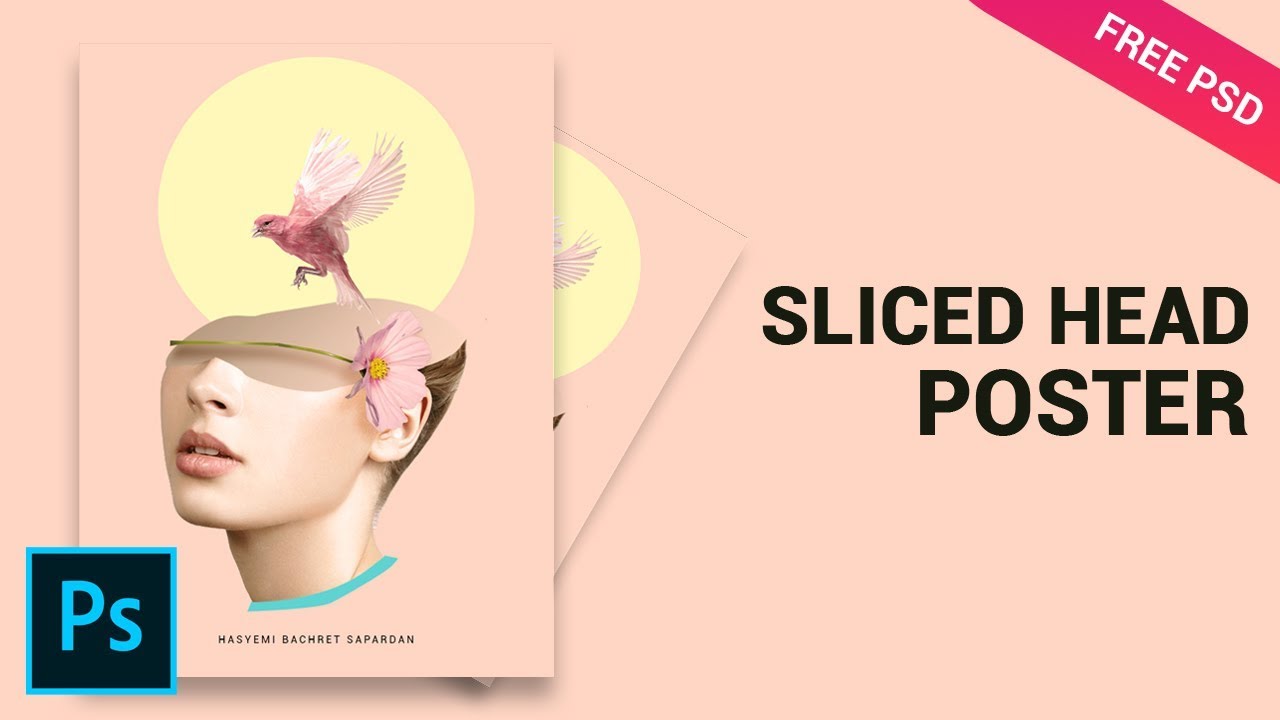 Flower Bird Sliced Head ala Magdiel Lopez - Tutorial Photoshop CC 2019