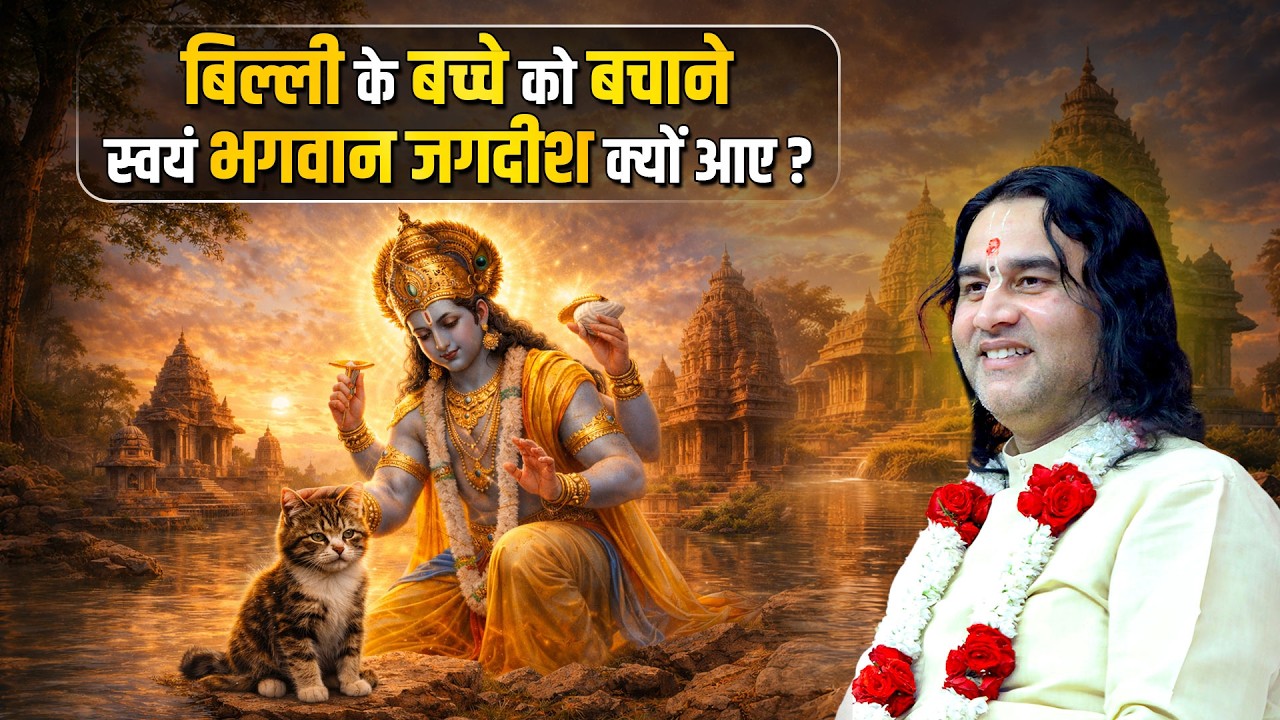 बिल्ली के बच्चे को बचाने स्वयं भगवान जगदीश क्यों आए ?   Shri Devkinandan Thakur Ji