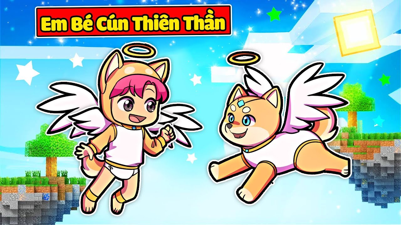 SINH TỐ TEAM BẤT NGỜ KHI HIHA BIẾN THÀNH EM BÉ CÚN SHIBA THIÊN THẦN TRONG MINECRAFT🐶👼🏼🌟