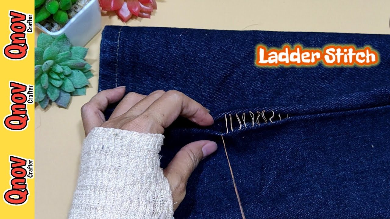 Cara Membuat Jahitan Sembunyi - Tips Menjahit | Invisible Stitch or Ladder Stitch