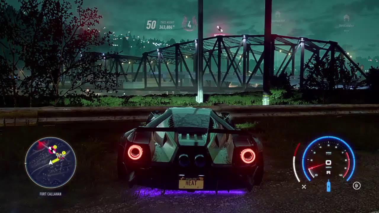 Playing Need for speed heat and chilling