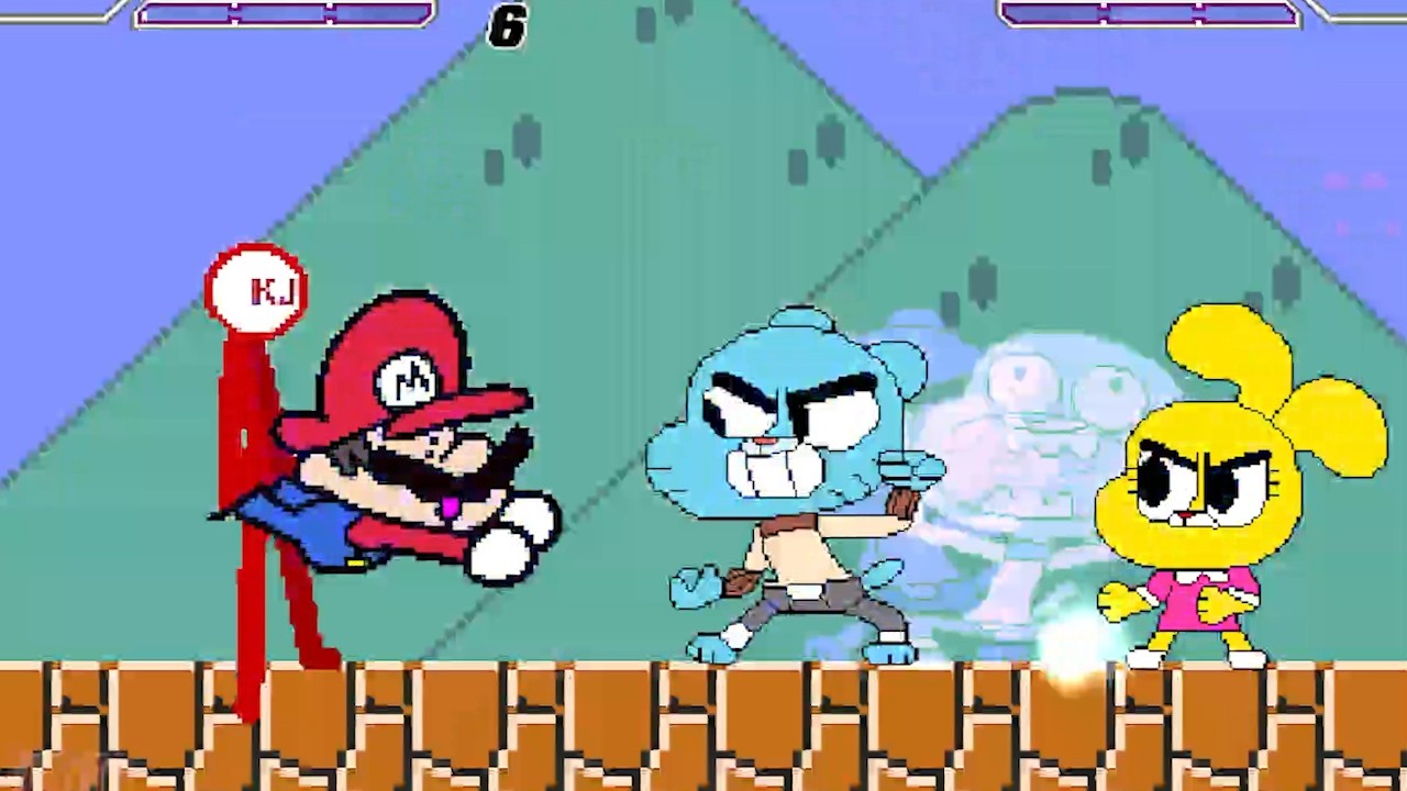 TEAM  SPEEDRUNNER MARIO  and  KJ  BATTLES WITH  MUGENS IN SURVIVAL MODE