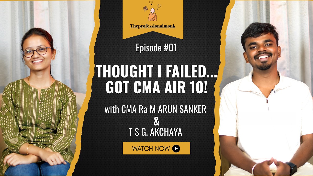 How to get CMA AIR 10 Interview (Tamil) | Exam Pressure to Rank Story | CMA Tamil Podcast&rdquo;