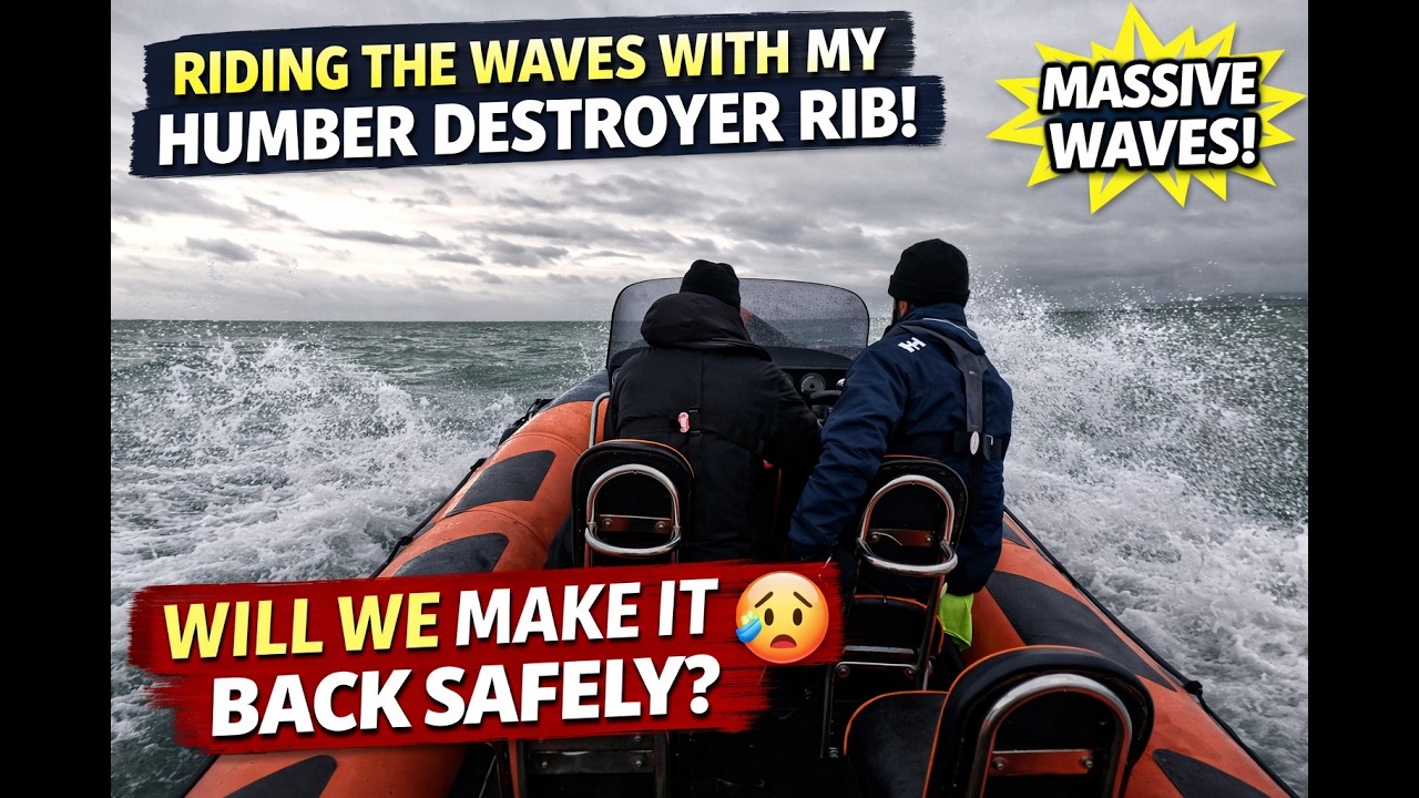 Riding the waves with my Humber Destroyer RIB - Did we make it back?