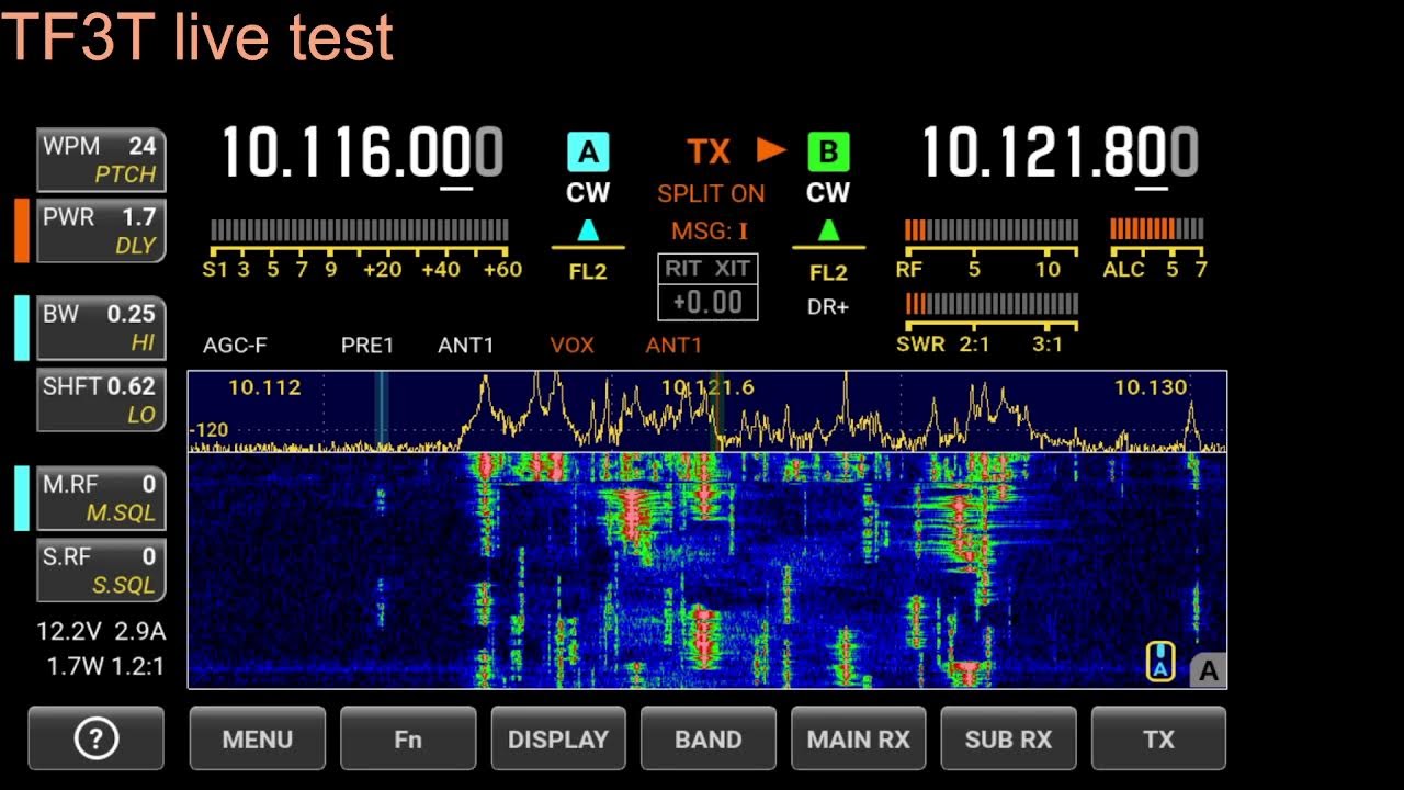 testing Elecraft K4D (TF3SG trying 3Y0J) on 30m