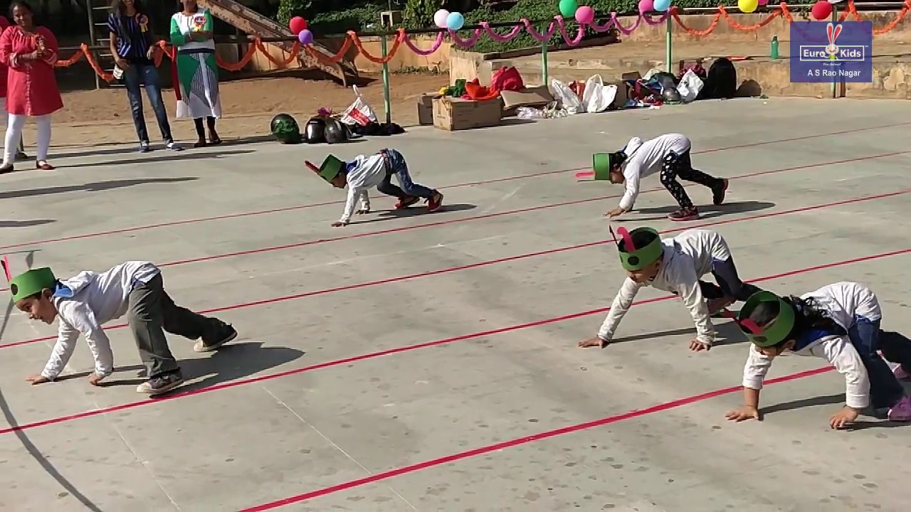 Euro Junior Worm Race || Sports Day || 2016-17 || Eurokids A S Rao Nagar || Health is Wealth Day