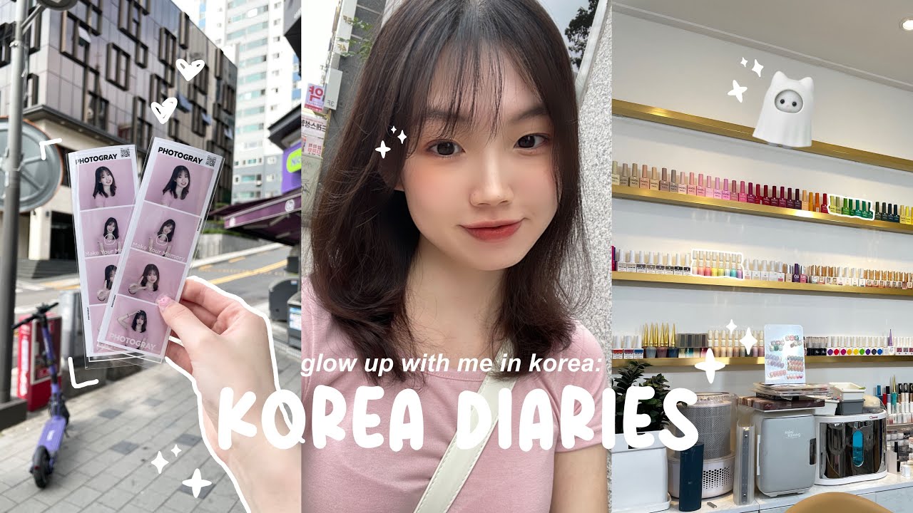 KOREA VLOG EP3  💌: glow up with me in korea, skin clinic, nail art, new hair!!, exploring sinchon
