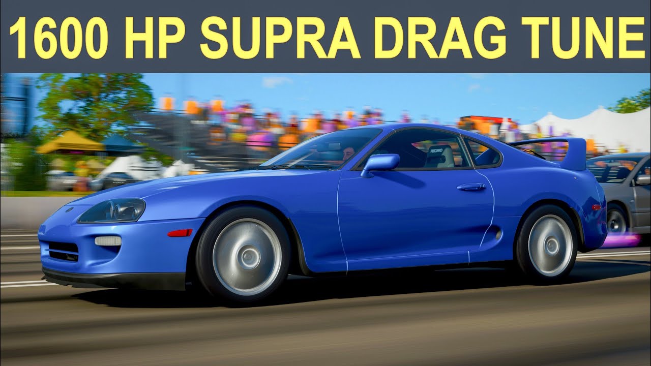 Forza Horizon 4: 1600 Horsepower Toyota Supra RZ Drag Tune l 7.341s Quarter Mile!