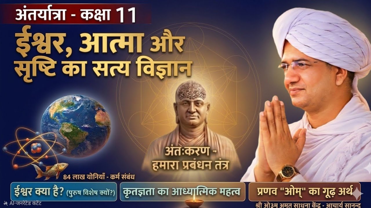🕉 तत्वज्ञान का गहन रहस्य 🔍 – ईश्वर, आत्मा और सृष्टि का सत्य विज्ञान ✨ आचार्य सानन्द 