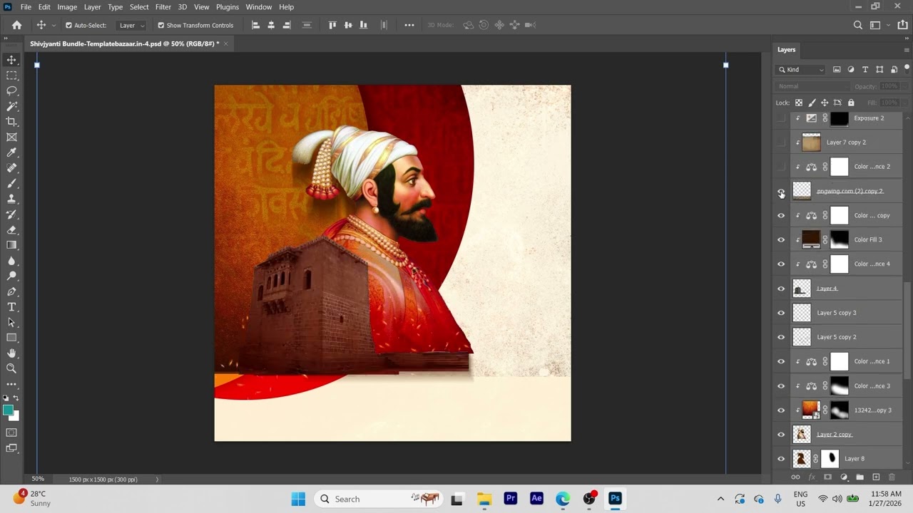 Shivjyanti 5 PSD Bundle | Templatebazaar #shivjyanti #shivajimaharaj