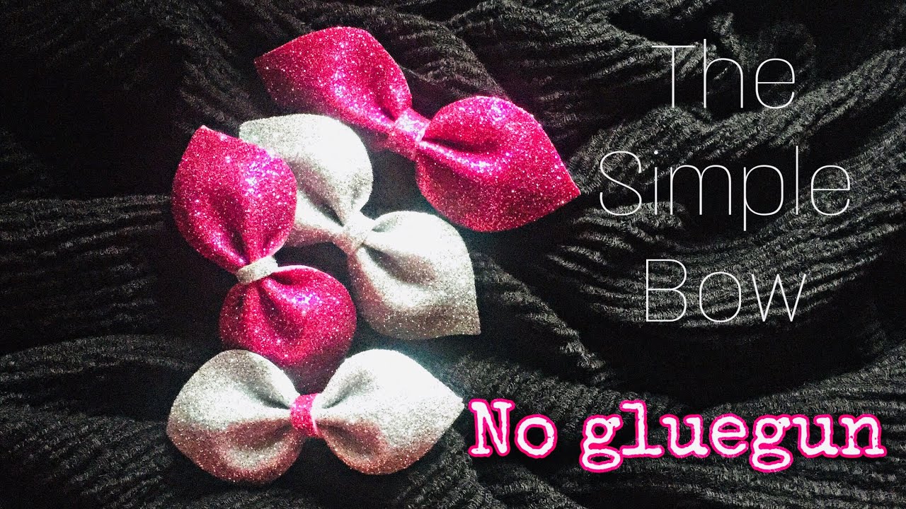 Diy easy glitter foam sheet bow/how to make simple foam sheet bow/foam sheet craft/hair accessories